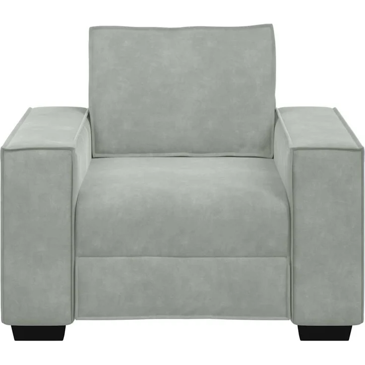 vidaXL Sessel Hellgrau 100x78x84 cm Samt 4105000 – Bild 3