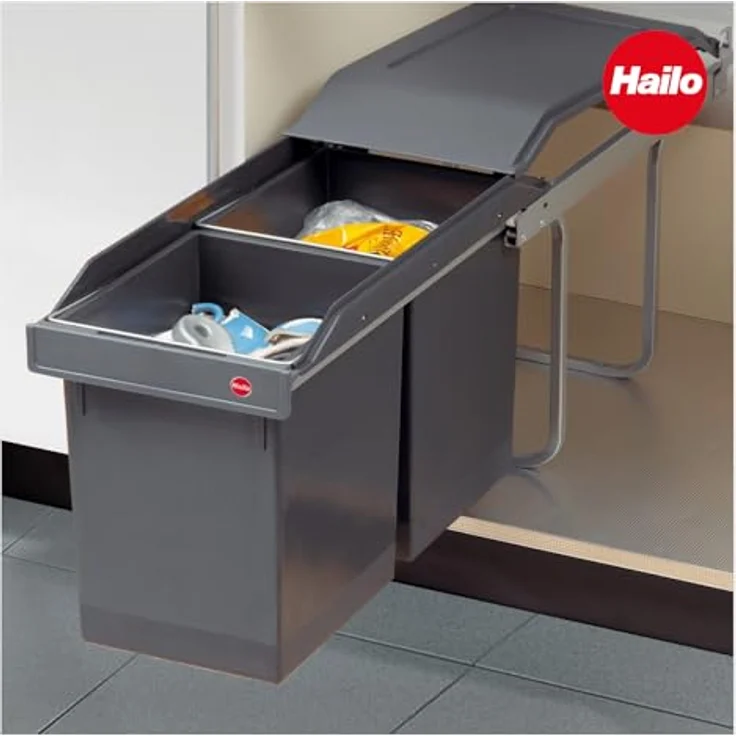 HAILO 3650101 Abfallsorter 30 (2x15) Liter TANDEM ab 30 cm Schrankbreite – Bild 7