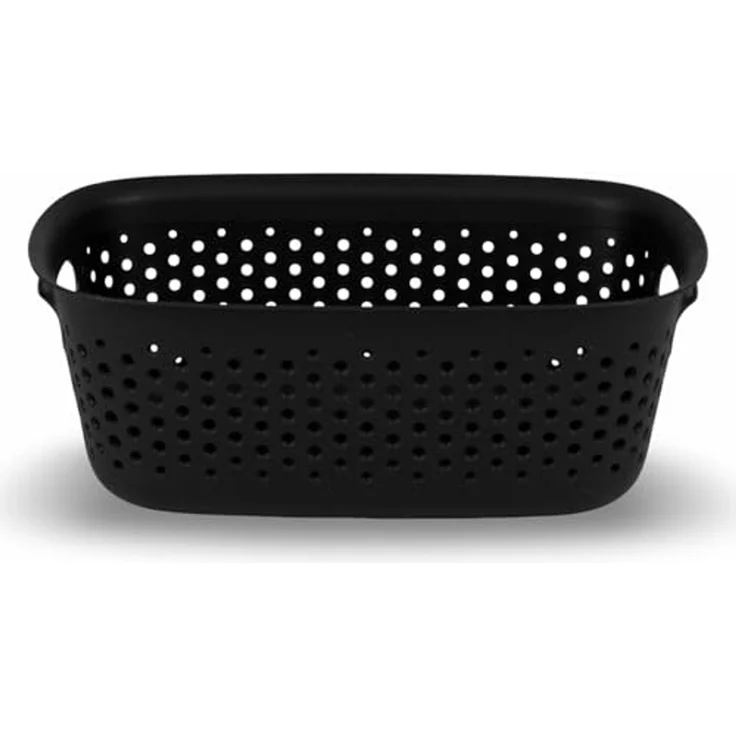 6x Aufbewahrungskorb Box 28cm Körbe 100% recycled 3,5L schwarz Korb Boxen Set 6 Stück – Bild 2