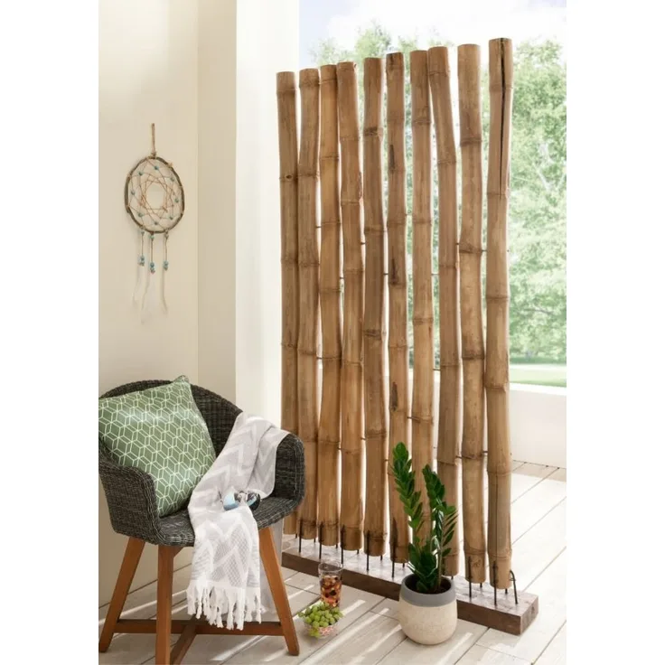 More2Home Paravent Raumteiler BAMBUS, Natur, 110x190 cm