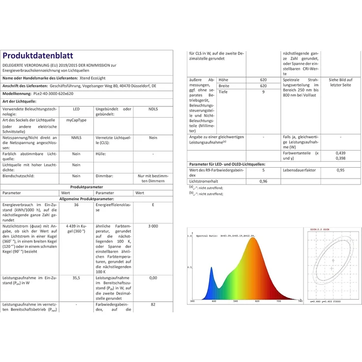 10x LED Panel 62x62 cm Warmweiß 3000K 40W Slim Design Alu PLe2.2 – Bild 10