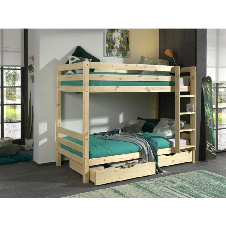 Vipack Etagen-Hochbett Pino 160 cm Höhe inkl. 2 Schubladen
