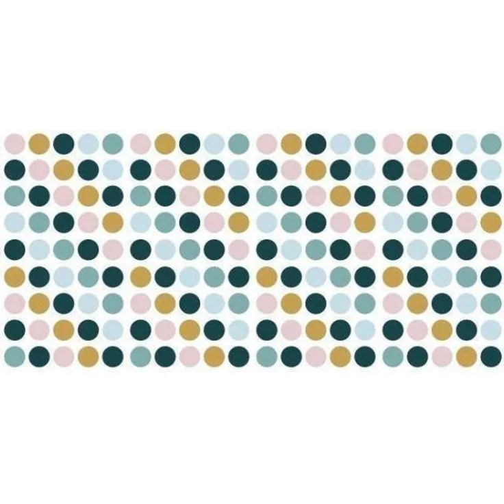 wandaufkleber Dots junior vinyl rosa/gelb 180 Stk
