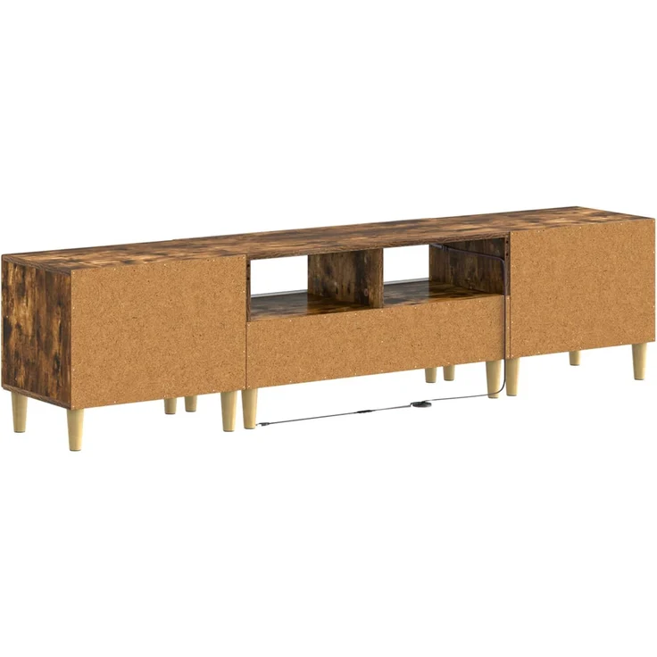 vidaXL 3-teiliges LED TV Regal DELFT Raucheiche Holzwerkstoff 3416765 – Bild 6