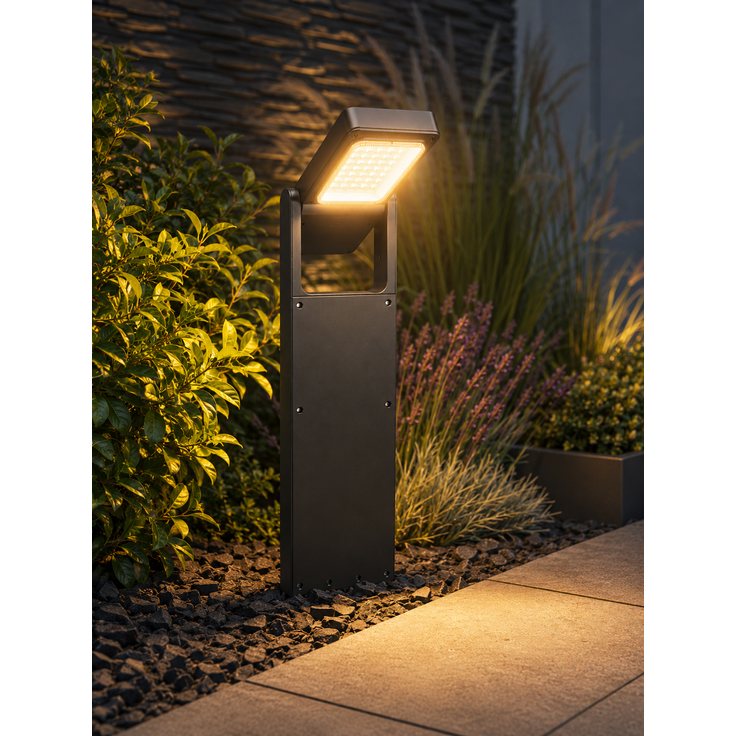 Solar-LED-Gartenleuchte, Wegleuchte, verstellbar, 2er Set – Bild 3