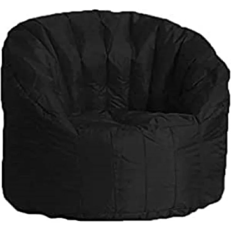 Dmora Runder Polstersessel, Farbe schwarz, Maße 80 x 80 x 80 cm