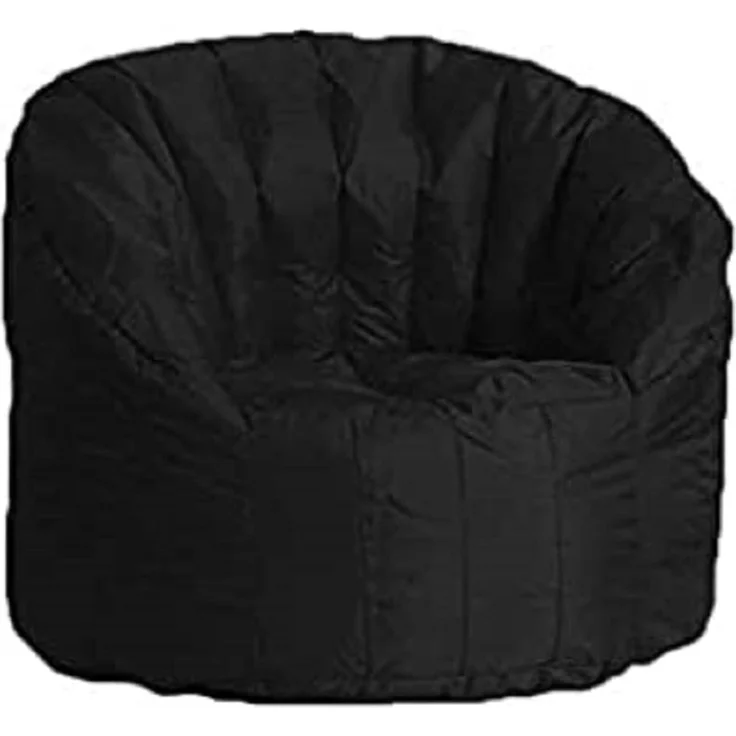 Dmora Runder Polstersessel, Farbe schwarz, Maße 80 x 80 x 80 cm