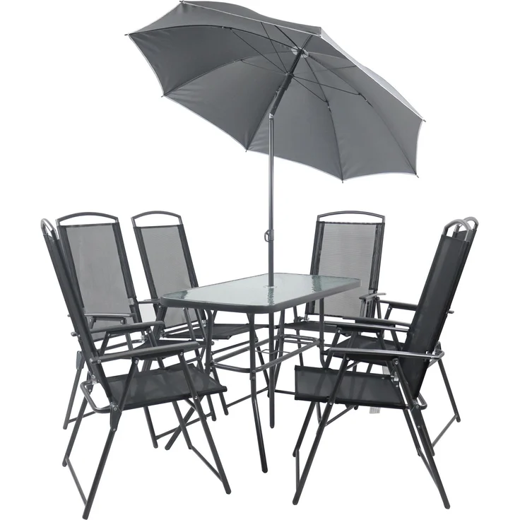 VCM Gartenmöbel-Set Sontan 918144 Anthrazit H. 70 x B. 110 x T. 55 cm – Bild 1