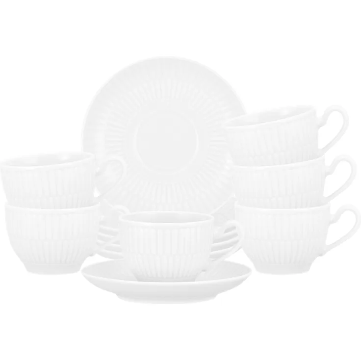Seltmann Weiden Amina Espressotasse mit Untertasse 100 ml 6er Set Weiß