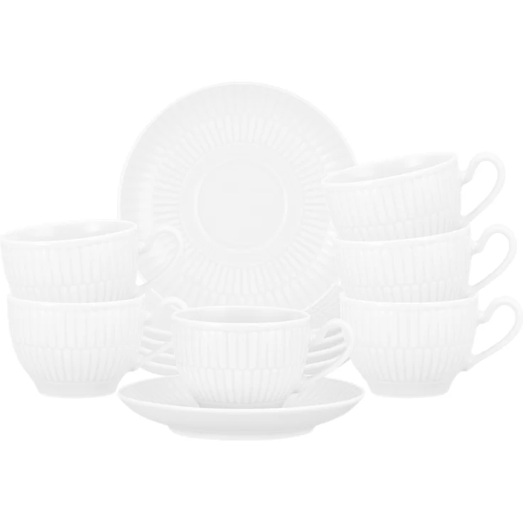Seltmann Weiden Amina Espressotasse mit Untertasse 100 ml 6er Set Weiß – Bild 1