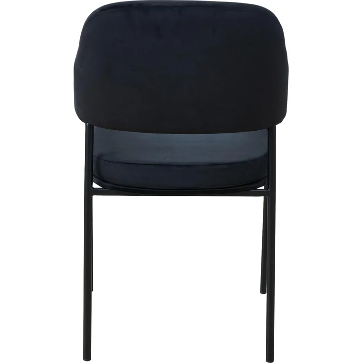 SVITA Esszimmerstuhl SCARLETT (2er Set), Armlehnstuhl, Polsterstuhl, Metallbeine, Samt, Schwarz – Bild 8