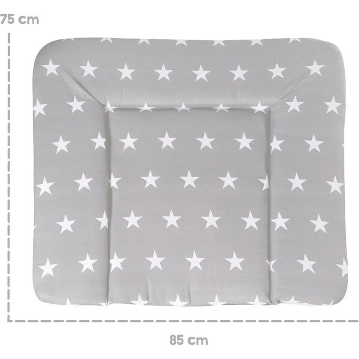roba Wickelauflage 'Little Stars' - weiche Wickelunterlage 85 x 75 cm - Wickeltischauflage - Grau – Bild 2
