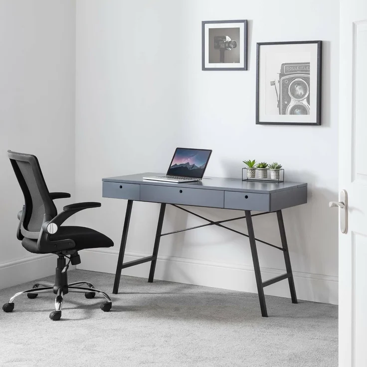 Julian Bowen Imola Bürostuhl, Schwarz und Chrom – Bild 2