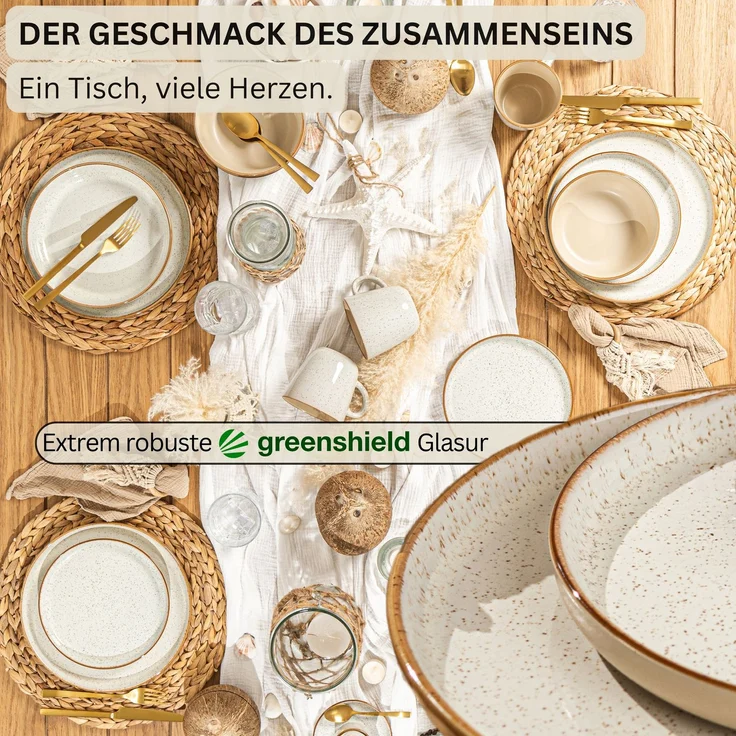 SÄNGER Speiseteller Set Rio Creme 4 teilig – Bild 3