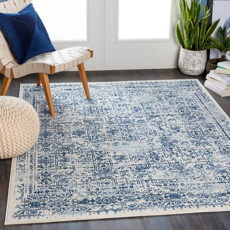 Artistic Weavers Klaudia Rankgitterteppich, modern, 1,52 m x 2,12 m, Denim – Bild 1