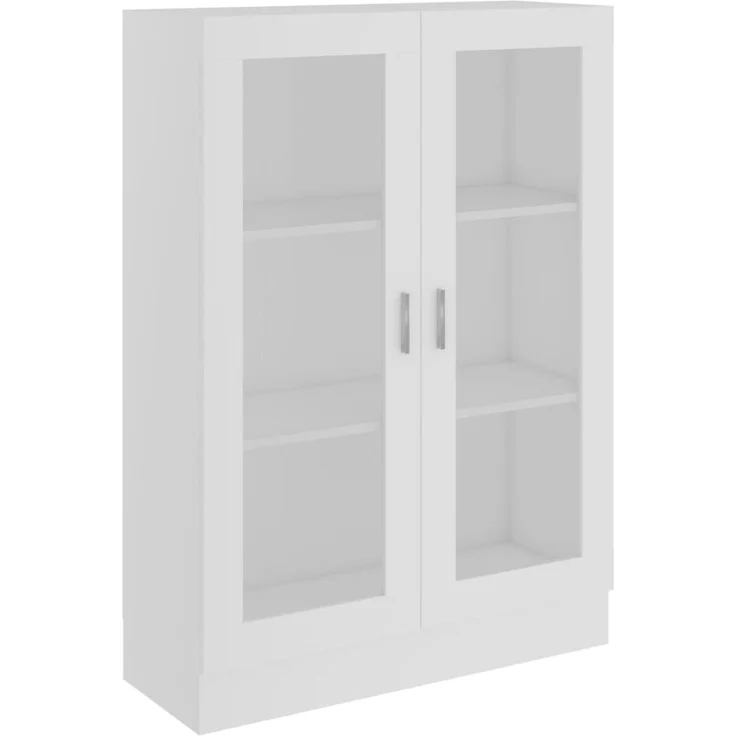vidaXL Vitrinenschrank Weiß 82,5x30,5x115 cm Holzwerkstoff 802750 – Bild 1