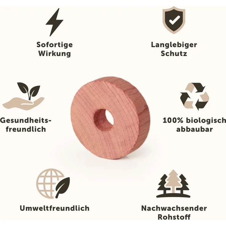 Blumtal Kleiderbügel Kleiderbügel Holz mit 360° drehbarem Metallhaken, (40-tlg), Zedernholz Mottenschutz mit Anti-Rutsch-Schicht & Einkerbungen – Bild 5