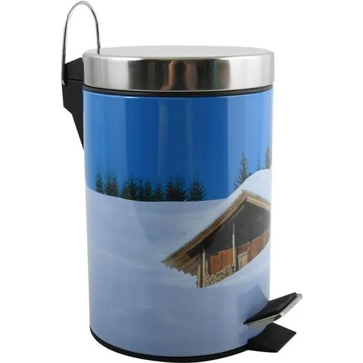 MSV Kosmetikeimer "Cottage" Mülleimer Treteimer Abfalleimer - 3 Liter – mit herausnehmbaren Inneneimer