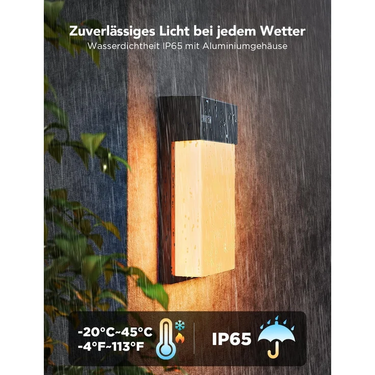 Govee Outdoor Wandleuchte RGBIC, 1500LM Smart LED Wandleuchte Aussen mit 45 Scene Modes, IP65 Wasserdicht für Wandlampe, DIY Wandleuchte, Funktioniert mit Alexa, Google Assistant und Matter, 2 Stück – Bild 5