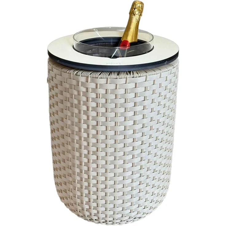 COOTAB Cooler Table LONDON 4-in-1 Loungetisch mit Acryl-Kühler - Champagner – Bild 1
