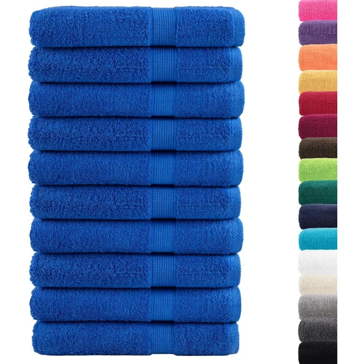 vidaXL 'SOLUND' Premium-Badetücher, 10 Stk., Blau, 80x200 cm – Bild 2