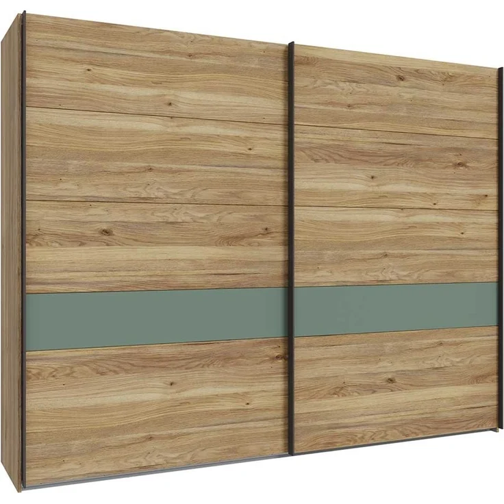 Kleiderschrank Winston / Whenua, Holzwerkstoff, Grün, Holzfarben, 270 x 211 x 61 cm – Bild 2