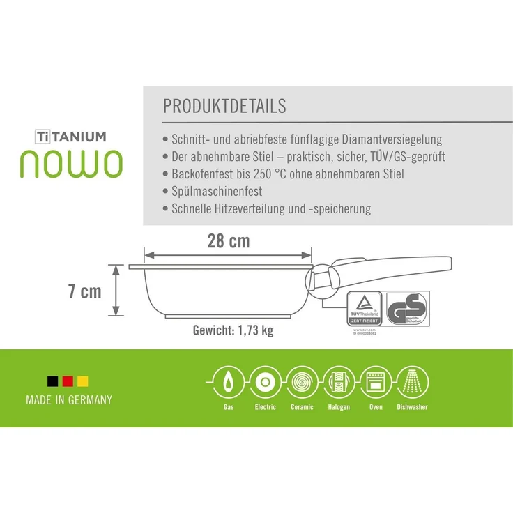 WOLL Nowo Stand Schmorpfanne 28 cm – Bild 3