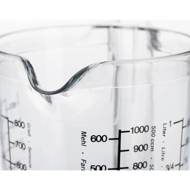 WESTMARK Messbecher Set 2tlg, Messkannen 0,5 l und 1 l, mehrsprachige Messskalen, Gerda, SAN – Bild 3