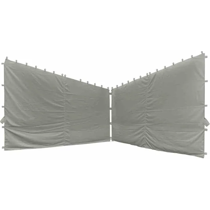 SIENA GARDEN Seitenteile zu Pavillon Berlino, 2 Stück, Polyester hellgrau, 3x3 m, 160g/m²
