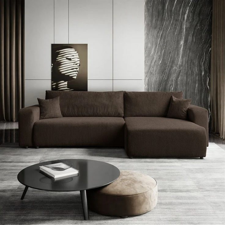Lookway Ecksofa PRESTIGE L-Form Couch, mit Bettfunktion und Bettkasten – Bild 5