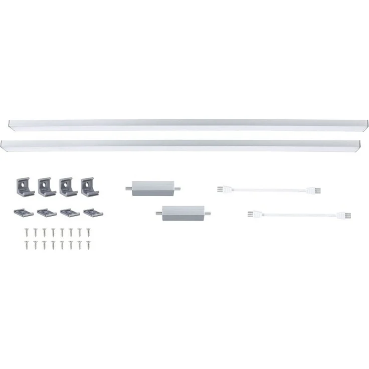 Paulmann 98620 LED Unterschrankleuchte Inline Erweiterung 2er-Set 55cm 3000K dimmbar chrom – Bild 2