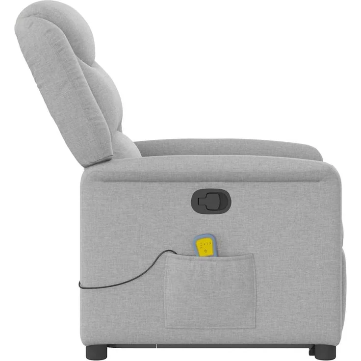 vidaXL Massagesessel mit Aufstehhilfe Wolkengrau Stoff 3303213 – Bild 5
