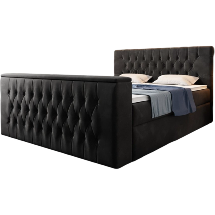 Luxusbetten24 Boxspringbett Velano, mit TV Lift und Stauraum