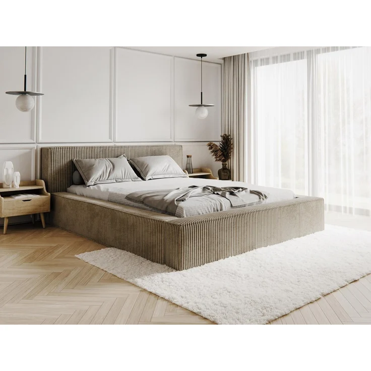 Compleo Polsterbett CORD mit Stauraum ASTA, Modern design (Kostenlose Lieferung! TOP ANGEBOT), Viele Varianten zur Auswahl – wählen Sie Größe und Farbe! – Bild 3