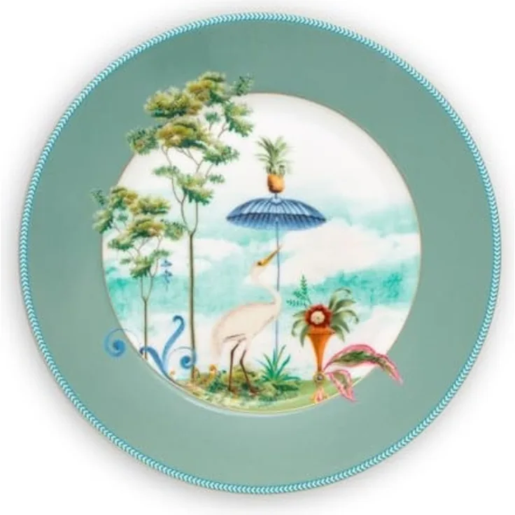 PiP Studio Frühstücksteller Jolie Blue Teller 21 cm, Plate Jolie Blue 21cm