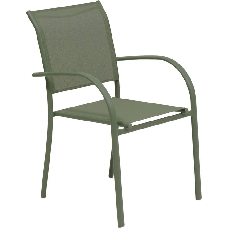 Hespéride - Piazza Gartenstuhl, Lorbeergrün, Aluminium, stapelbar, rostbeständig - Für Terrasse, Gartenstuhl