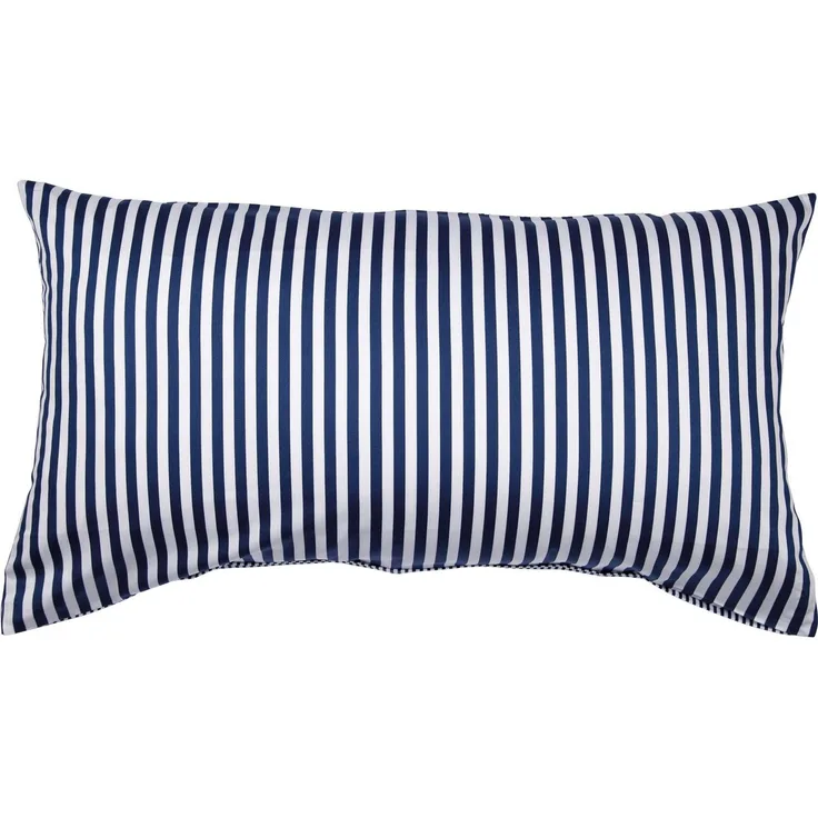 Janine Mako Satin Kissenhülle 40x80 cm modernclassic marine