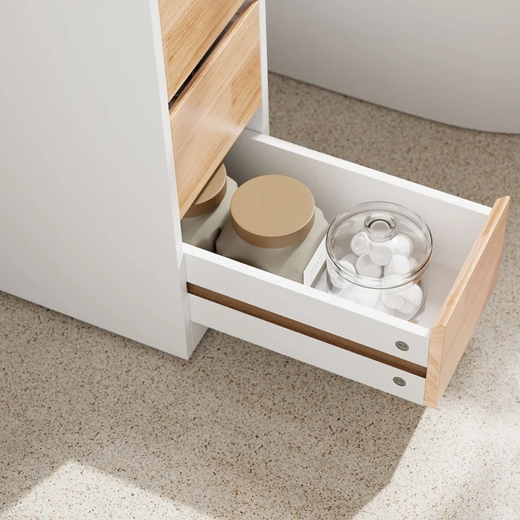 SoBuy BZR54-IV-WN Badunterschrank, MDF, Lackiert, Weiß, 25 x 32 x 9 cm – Bild 10
