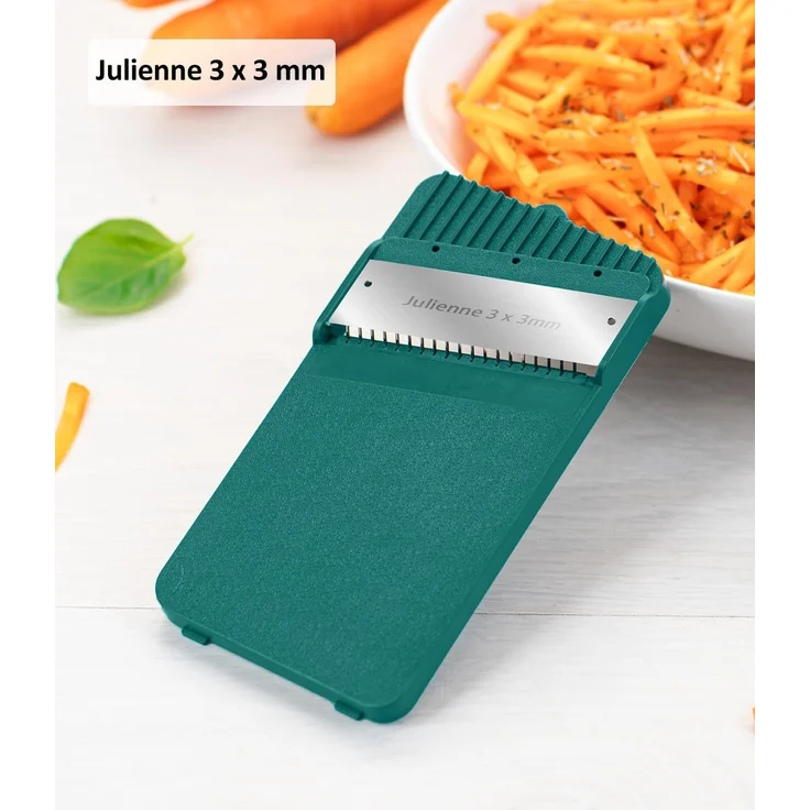 Genius Gemüseschneider Nicer Dicer Mando 13tlg. Gemüsehobel + Rainbow Schwamm L – Bild 4