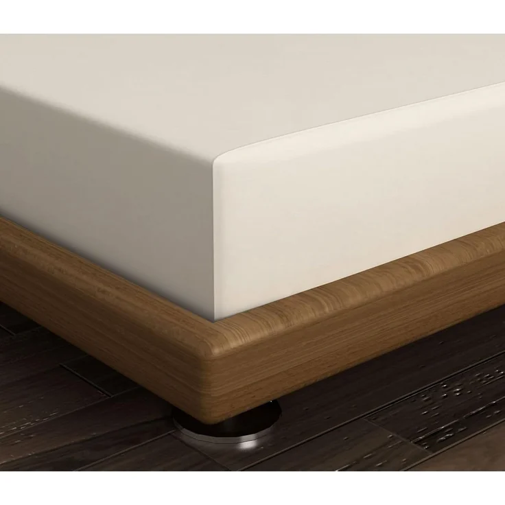L'essentiel Maison 'Cream' Ranforce King Spannbettlaken (FR) (IT) (ES) (DE), Creme, 200+30 x 160 cm – Bild 2