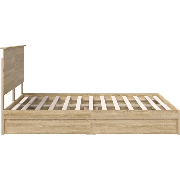 vidaXL Aufbewahrungsbett Sonoma-Eiche 160 x 200 cm Holzwerkstoff 3411189 – Bild 8
