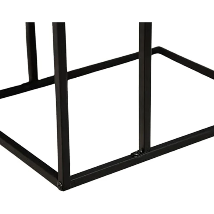 Spetebo Beistelltisch Metall Couchtisch in schwarz 58 x 40 cm (Anazhl, 1-St, Tisch), in C Form – Bild 4