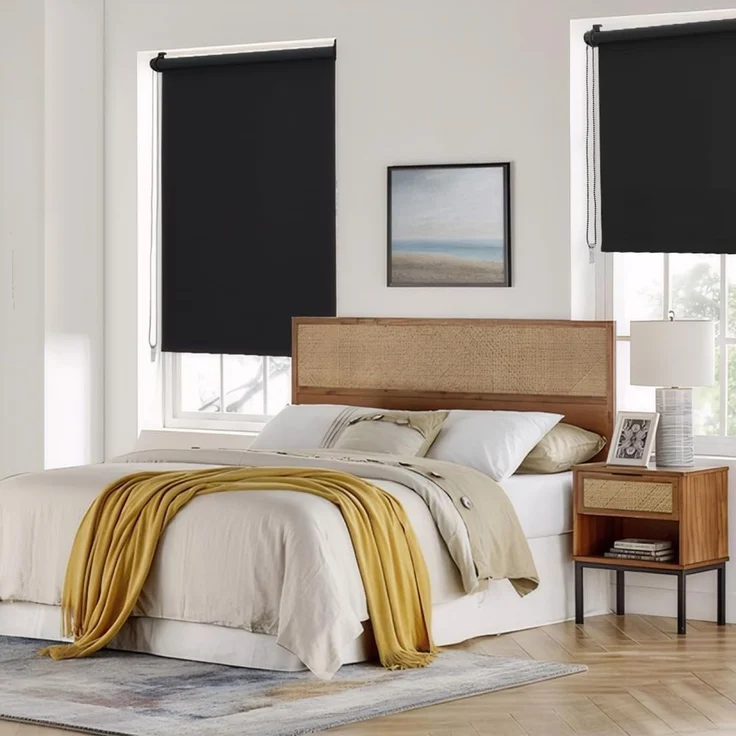 Sekey Seitenzugrollo Verdunkelung ohne Bohren Blickdicht Schwarz 60x130cm – Bild 9