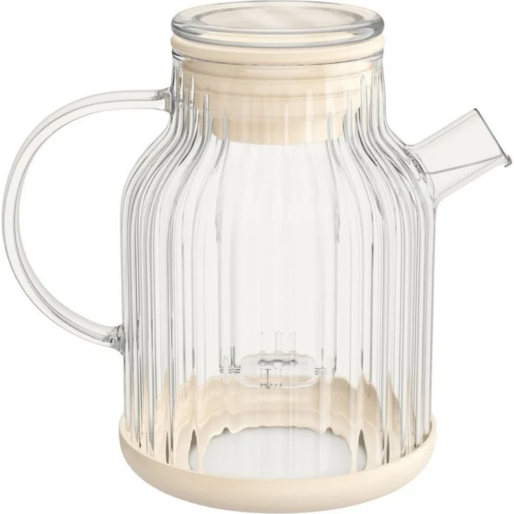 Zoha Teekanne Glasteekanne mit Sieb 1,5 Liter - Hitzebeständiger Teebereiter, Premium Borosilikatglas mit Siebeinsatz