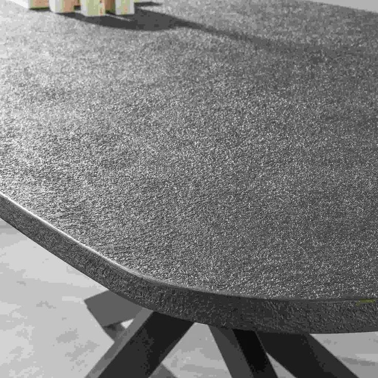 Esstisch Kivon Bronze-Metallic - oval mit Spider-Gestell, 215 cm – Bild 4