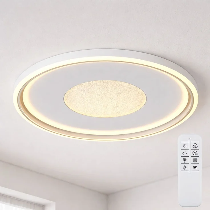 LED Deckenleuchte, 3D-Effekt, Fernbedienung, D 60 cm – Bild 2