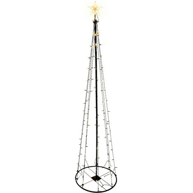 Spetebo LED-Lichterkette LED Lichterbaum mit Stern - 240 cm / 154 LED, 154-flammig, Lichterbaum für Außen – Bild 2