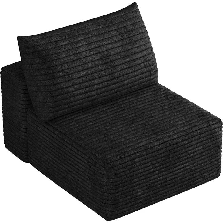 ZUBALIYA SchlafSofa mit Cordbezug, modular aufgebaut, ohne aufwendige Montage, für Wohnzimmer und Apartments – Bild 5