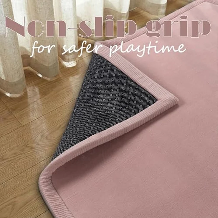 Paco Home Teppich Kinderzimmer Kinderteppich Baby Spielteppich Krabbeldecke Krabbelmatte Weich rutschfest Jungen Mädchen Deko, Grösse:200 cm Rund, Farbe:Pink – Bild 8