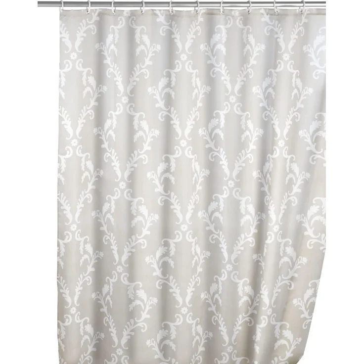 WENKO BAROQUE Duschvorhang 180 x 200 cm, Beige, waschbar – Bild 1